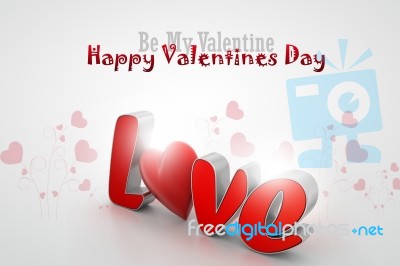 Red Love Heart, Valentines Day Concept Stock Image