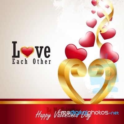 Red Love Heart, Valentines Day Concept Stock Image