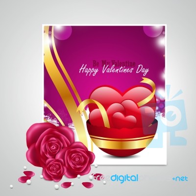 Red Love Heart, Valentines Day Concept Stock Image