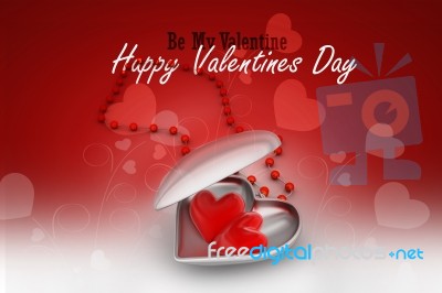 Red Love Heart, Valentines Day Concept Stock Image