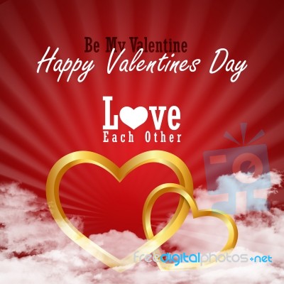 Red Love Heart, Valentines Day Concept Stock Image