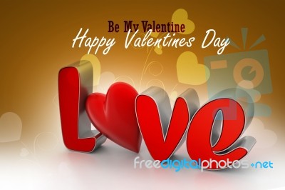 Red Love Heart, Valentines Day Concept Stock Image