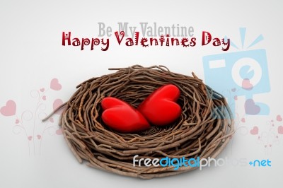 Red Love Heart, Valentines Day Concept Stock Image