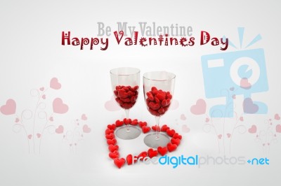 Red Love Heart, Valentines Day Concept Stock Image