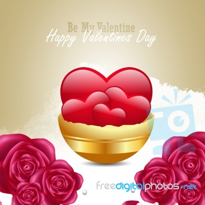 Red Love Heart, Valentines Day Concept Stock Image