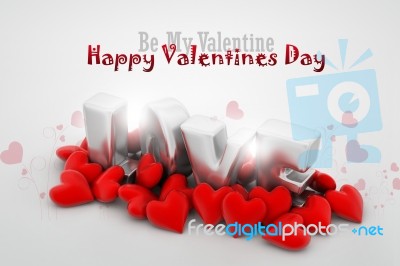 Red Love Heart, Valentines Day Concept Stock Image