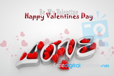 Red Love Heart, Valentines Day Concept Stock Image