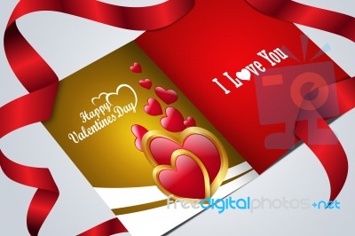 Red Love Heart, Valentines Day Concept Stock Image