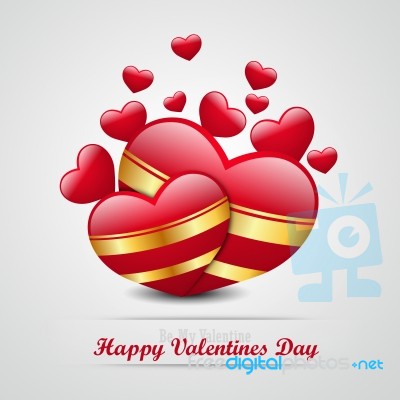 Red Love Heart, Valentines Day Concept Stock Image