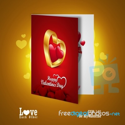 Red Love Heart, Valentines Day Concept Stock Image