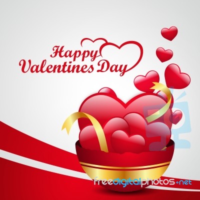 Red Love Heart, Valentines Day Concept Stock Image