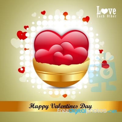 Red Love Heart, Valentines Day Concept Stock Image