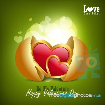 Red Love Heart, Valentines Day Concept Stock Image