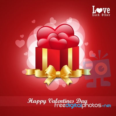 Red Love Heart, Valentines Day Concept Stock Image