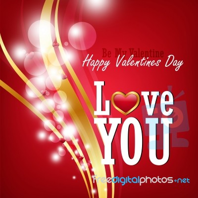 Red Love Heart, Valentines Day Concept Stock Image