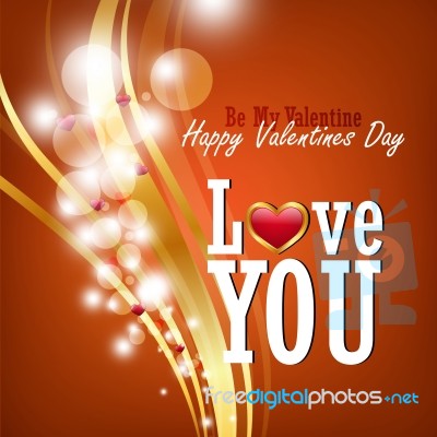 Red Love Heart, Valentines Day Concept Stock Image