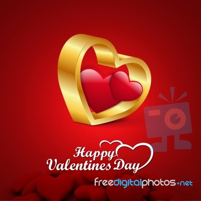 Red Love Heart, Valentines Day Concept Stock Image