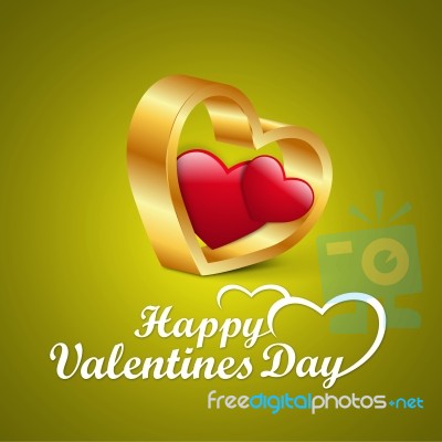 Red Love Heart, Valentines Day Concept Stock Image