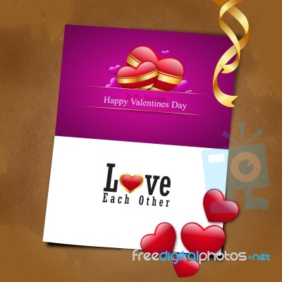 Red Love Heart, Valentines Day Concept Stock Image