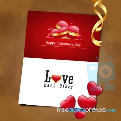 Red Love Heart, Valentines Day Concept Stock Image