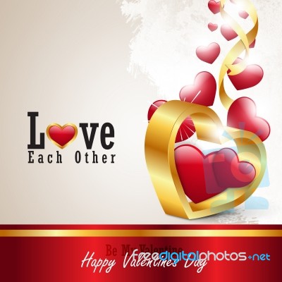 Red Love Heart, Valentines Day Concept Stock Image