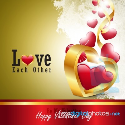 Red Love Heart, Valentines Day Concept Stock Image