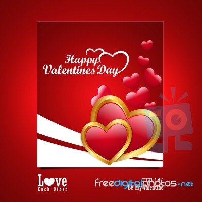 Red Love Heart, Valentines Day Concept Stock Image