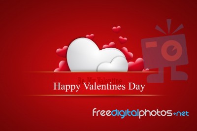 Red Love Heart, Valentines Day Concept Stock Image