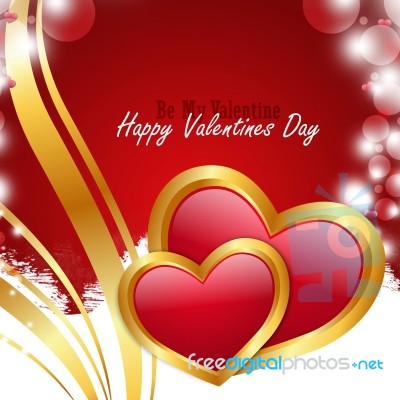 Red Love Heart, Valentines Day Concept Stock Image