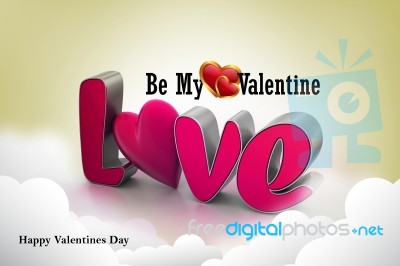 Red Love Heart, Valentines Day Concept Stock Image