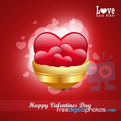 Red Love Heart, Valentines Day Concept Stock Image