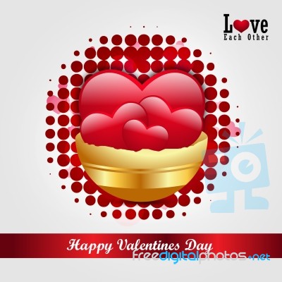 Red Love Heart, Valentines Day Concept Stock Image