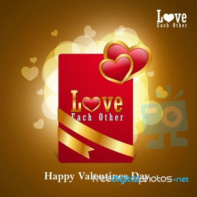 Red Love Heart, Valentines Day Concept Stock Image