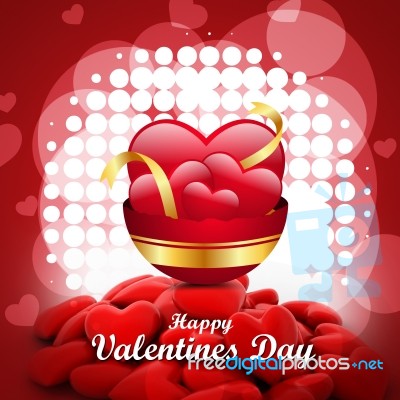 Red Love Heart, Valentines Day Concept Stock Image