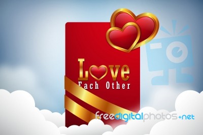 Red Love Heart, Valentines Day Concept Stock Image