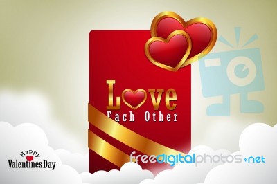 Red Love Heart, Valentines Day Concept Stock Image