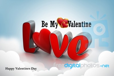 Red Love Heart, Valentines Day Concept Stock Image