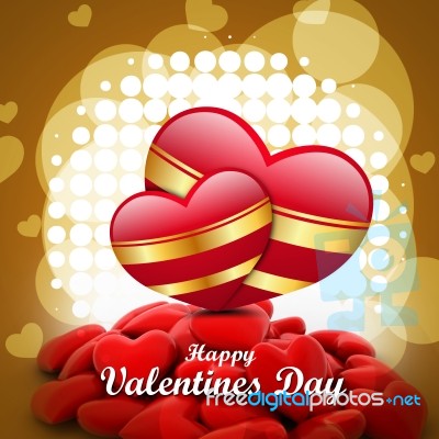 Red Love Heart, Valentines Day Concept Stock Image