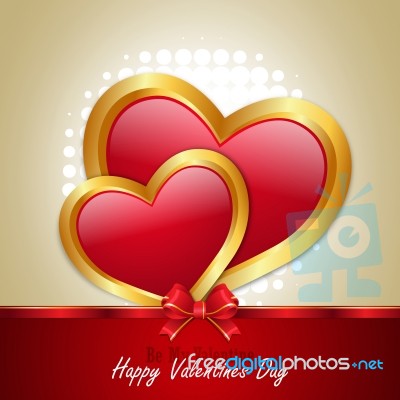 Red Love Heart, Valentines Day Concept Stock Image