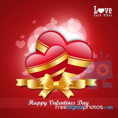 Red Love Heart, Valentines Day Concept Stock Image