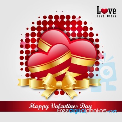 Red Love Heart, Valentines Day Concept Stock Image