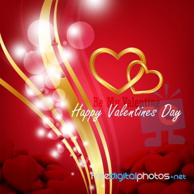 Red Love Heart, Valentines Day Concept Stock Image