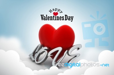 Red Love Heart, Valentines Day Concept Stock Image