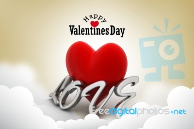 Red Love Heart, Valentines Day Concept Stock Image