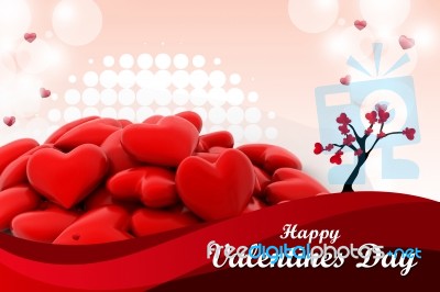 Red Love Heart, Valentines Day Concept Stock Image