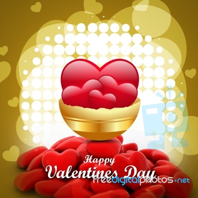 Red Love Heart, Valentines Day Concept Stock Image