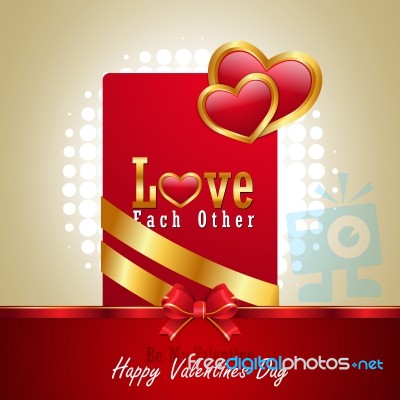 Red Love Heart, Valentines Day Concept Stock Image