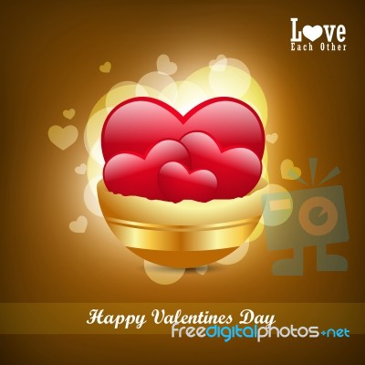 Red Love Heart, Valentines Day Concept Stock Image