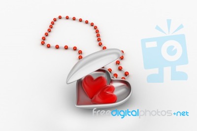 Red Love Hearts, Valentines Day Concept Stock Image