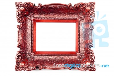 Red Picture Frame Stock Photo